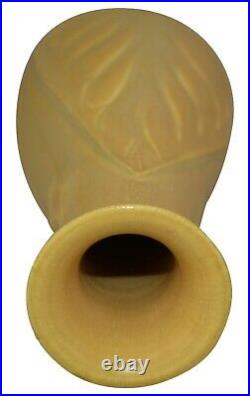 Ephraim Faience Pottery 2006 Experimental Matte Yellow Leaf Vase