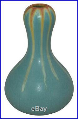 Ephraim Faience Pottery 2006 Pear Gourd Sky Glaze Vase 628