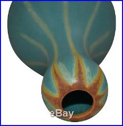 Ephraim Faience Pottery 2006 Pear Gourd Sky Glaze Vase 628