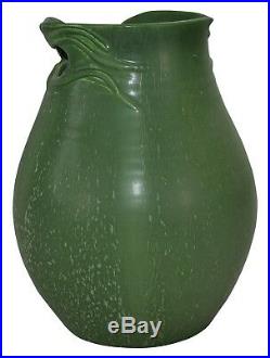 Ephraim Faience Pottery 2008 Koi Matte Green Vase 108