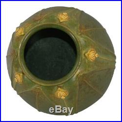 Ephraim Faience Pottery 2014 Matte Green Yellow Bud Quintessential Vase C27