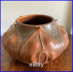 Ephraim Faience Pottery Wild Ginger Vase Bowl
