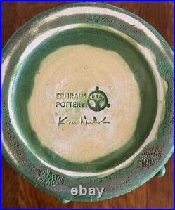 Ephraim Pottery Hosta Vase, Leaf Green Glaze