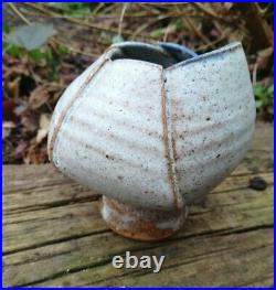 Eric James Mellon Ash Glaze Stoneware Vase 1970 British Studio Art Pottery