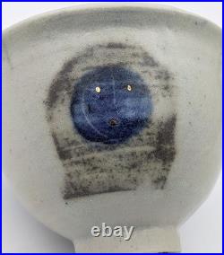 Eric James Mellon Owl & Face Studio Pottery Small Bowl 20th Century Eric James Mellon Owl & Face Studio Pottery Small Bowl 20th Century