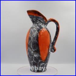 Fabulous mid century French Vallauris Lava-Glaze Jug & Six Goblets Pottery Set Fabulous mid century French Vallauris Lava-Glaze Jug & Six Goblets Pottery Set