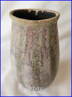 Fantastic mid century modern studio pottery vase, with striking hues