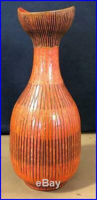 Fine MID Century Modern Aldo Londi 8 Vase 476 Italy Italian Pottery No Damage