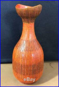 Fine MID Century Modern Aldo Londi 8 Vase 476 Italy Italian Pottery No Damage