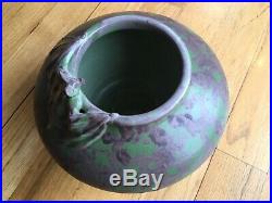 Freiwald Pottery RARE BAT And Green Glaze Asian Inspired Vase Newcomb Style