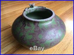 Freiwald Pottery RARE BAT And Green Glaze Asian Inspired Vase Newcomb Style
