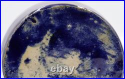 French Art Deco Studio Stoneware Vase c. 1925-35 Cobalt Blue Impressed'B