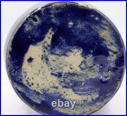 French Art Deco Studio Stoneware Vase c. 1925-35 Cobalt Blue Impressed'B