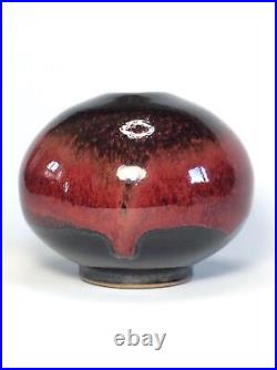 French Studio Pottery Ball Vase Colette Houtmann