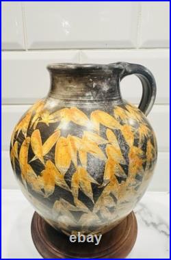 Glorious Vintage Studio Pottery Decorative Jug Signed Dated'93 Superb Quality