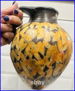 Glorious Vintage Studio Pottery Decorative Jug Signed Dated'93 Superb Quality
