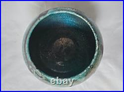 Gorgeous Usch Spettigue studio pottery raku vase bowl form