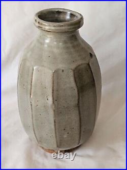 Gorgeous studio pottery Mike Dodd large cut sided vase