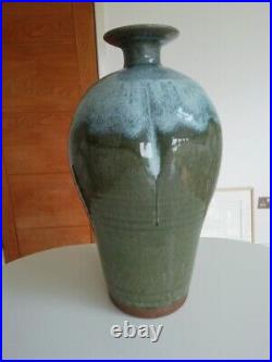Graham Skinner 1966- Large Studio Pottery Stoneware Vase 14 1/2 Inch Tall Graham Skinner 1966- Large Studio Pottery Stoneware Vase 14 1/2 Inch Tall