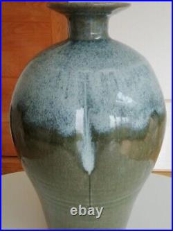 Graham Skinner 1966- Large Studio Pottery Stoneware Vase 14 1/2 Inch Tall Graham Skinner 1966- Large Studio Pottery Stoneware Vase 14 1/2 Inch Tall