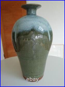 Graham Skinner 1966- Large Studio Pottery Stoneware Vase 14 1/2 Inch Tall Graham Skinner 1966- Large Studio Pottery Stoneware Vase 14 1/2 Inch Tall
