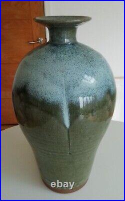 Graham Skinner 1966- Large Studio Pottery Stoneware Vase 14 1/2 Inch Tall Graham Skinner 1966- Large Studio Pottery Stoneware Vase 14 1/2 Inch Tall