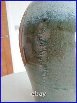 Graham Skinner 1966- Large Studio Pottery Stoneware Vase 14 1/2 Inch Tall Graham Skinner 1966- Large Studio Pottery Stoneware Vase 14 1/2 Inch Tall