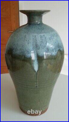 Graham Skinner 1966- Large Studio Pottery Stoneware Vase 14 1/2 Inch Tall Graham Skinner 1966- Large Studio Pottery Stoneware Vase 14 1/2 Inch Tall