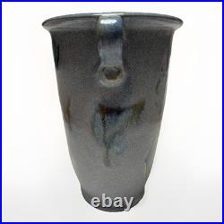 Grayshott Pottery Twin Handled Stoneware Vase Michael Dinsdale MD Blue Glaze
