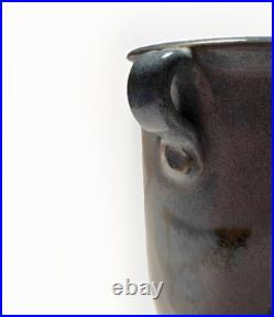 Grayshott Pottery Twin Handled Stoneware Vase Michael Dinsdale MD Blue Glaze