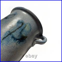Grayshott Pottery Twin Handled Stoneware Vase Michael Dinsdale MD Blue Glaze