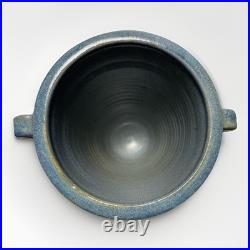 Grayshott Pottery Twin Handled Stoneware Vase Michael Dinsdale MD Blue Glaze