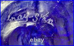 Graystan Blue And Yellow Swirl Studio Glass C1930 Battersea