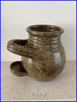 Guy Baudat Studio Pottery Stoneware Vase Signed Mid Century Modern