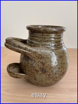 Guy Baudat Studio Pottery Stoneware Vase Signed Mid Century Modern