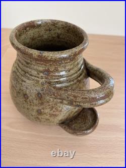 Guy Baudat Studio Pottery Stoneware Vase Signed Mid Century Modern