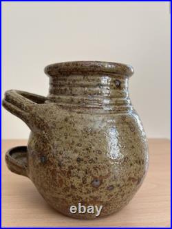 Guy Baudat Studio Pottery Stoneware Vase Signed Mid Century Modern
