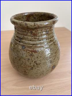 Guy Baudat Studio Pottery Stoneware Vase Signed Mid Century Modern