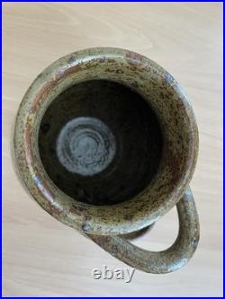 Guy Baudat Studio Pottery Stoneware Vase Signed Mid Century Modern