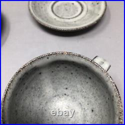 Gwyn Hansenn-Pigott (1935-2013) Earthenware Coffee Set With Minor Damage #1819 Gwyn Hansenn-Pigott (1935-2013) Earthenware Coffee Set With Minor Damage #1819