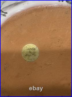 HandPainted Russian Winter Landscape Studio Pottery Vase Birch Trees. Signed Mark