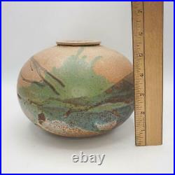 Handmade Modern Studio Pottery Vase Signed Weed Pot