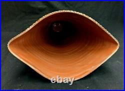 Handmade Studio Art Pottery Cat Vase Signed NS or SN 14.5 Tall Art Deco