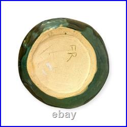 Handmade Studio Pottery Vase Honey Glaze Signed FR 10.5cm Artisan Ceramic