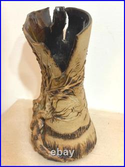Handmade Studio Pottery Woodland Stonware Tree Vase Handmade Studio Pottery Woodland Stonware Tree Vase