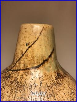 Heavy 4.3kg Glazed Stoneware Studio Pottery Baluster Vase Signed A R Hutchinson
