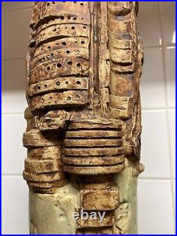 Huge Bernard Rooke British studio pottery vase, brutalist style, 57cms in height