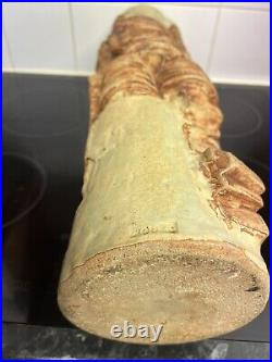 Huge Bernard Rooke British studio pottery vase, brutalist style, 57cms in height
