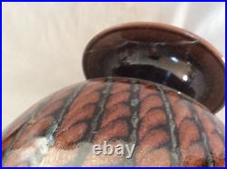 Huge David Lloyd Jones Impressive Tenmoku Glazed Studio Pottery Bulbous Vase