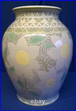 Huge Poole Pottery Studio Mediterranean Style Design Roman Vase Ros Sommerfelt